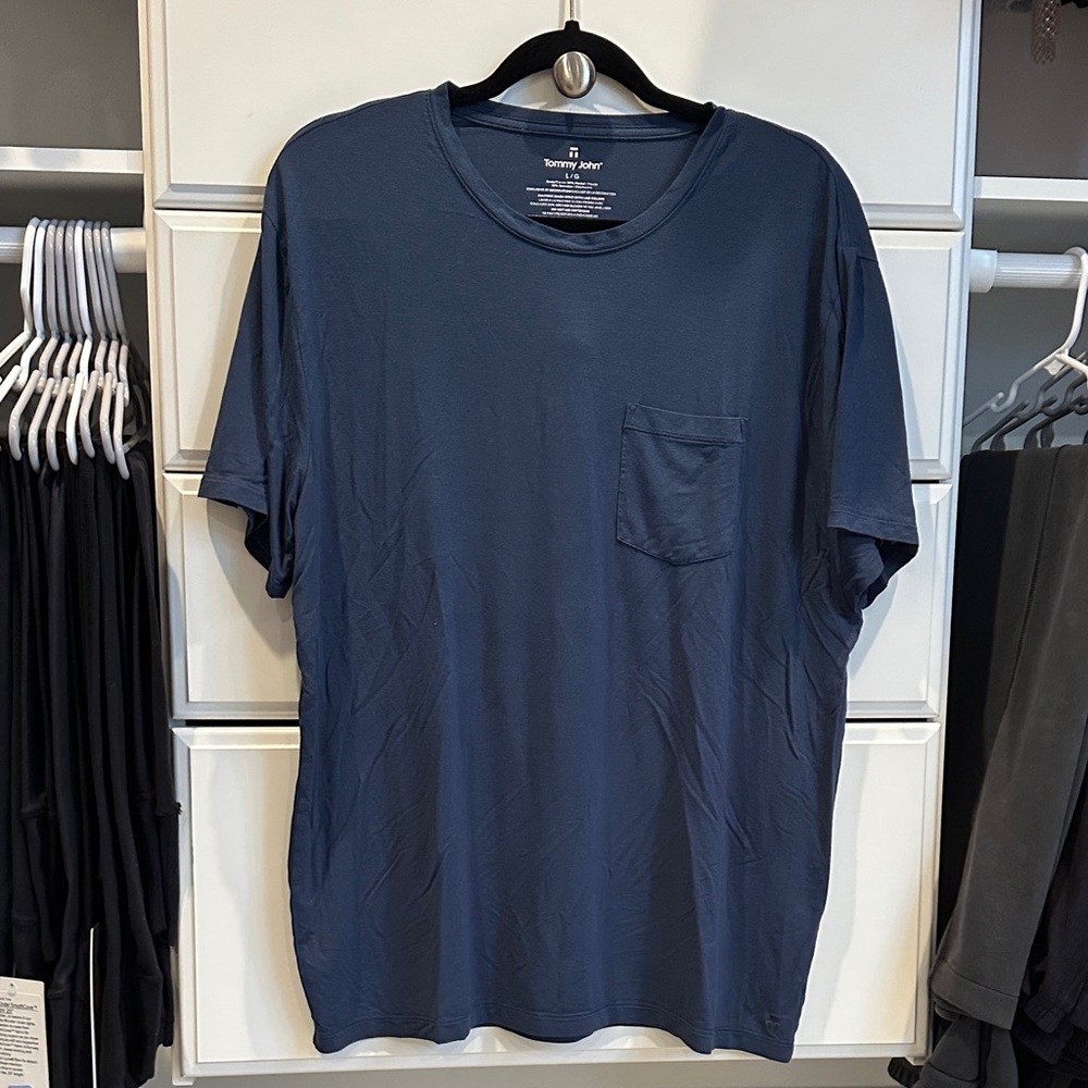Tommy John Deep Blue Navy Short Sleeve Tee